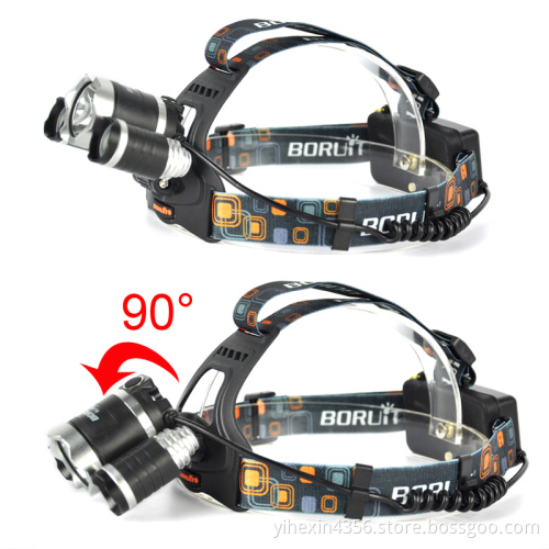 Boruit RJ3000 CREE LED Headlamp Blue Light Headlamp
